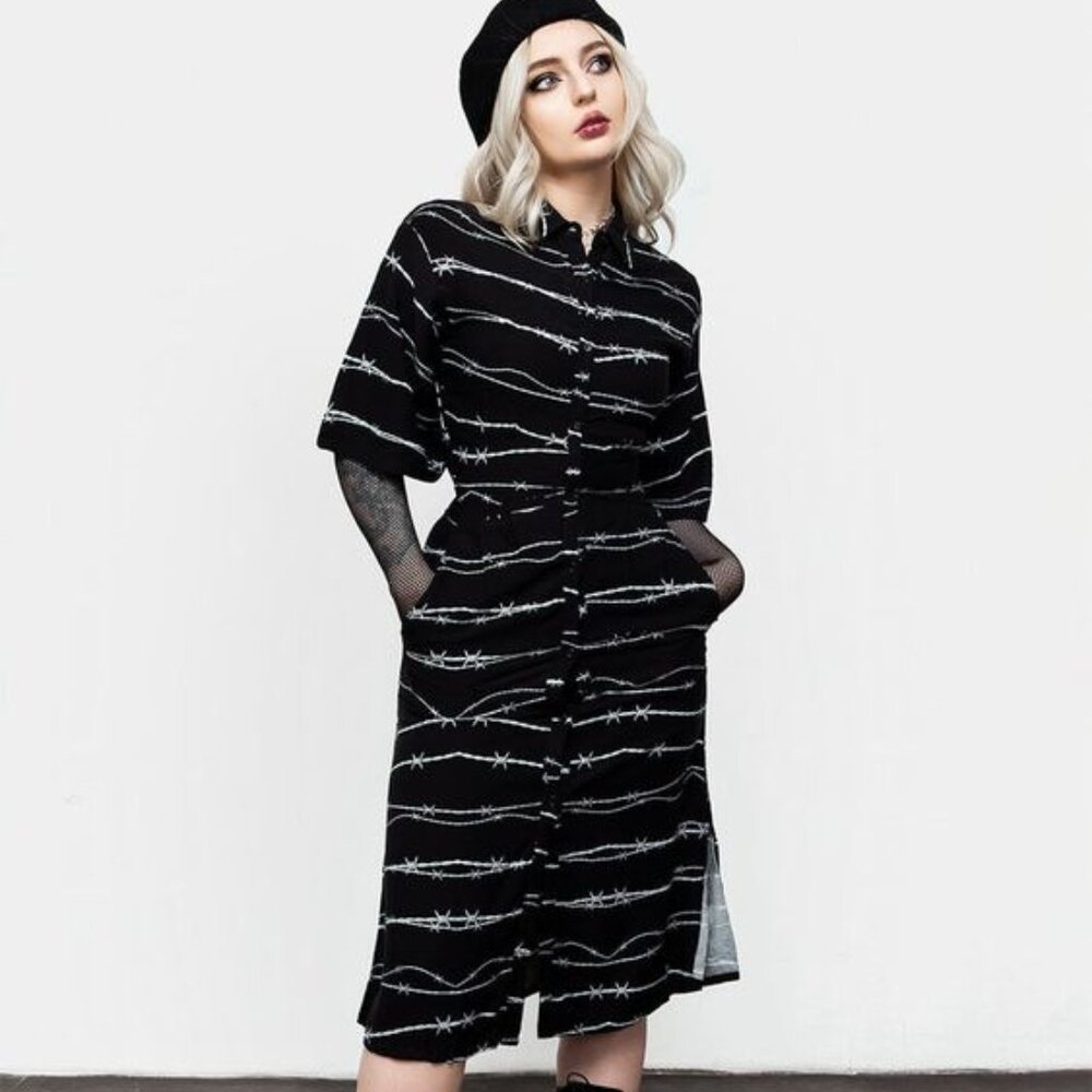 Disturbia Barbed kimono shirt dress
